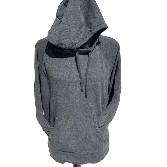The North Face Pull Over 3 Panel Hood Cowl Neck Drawcord Front Pouch Hoodie - Picture 4 of 14